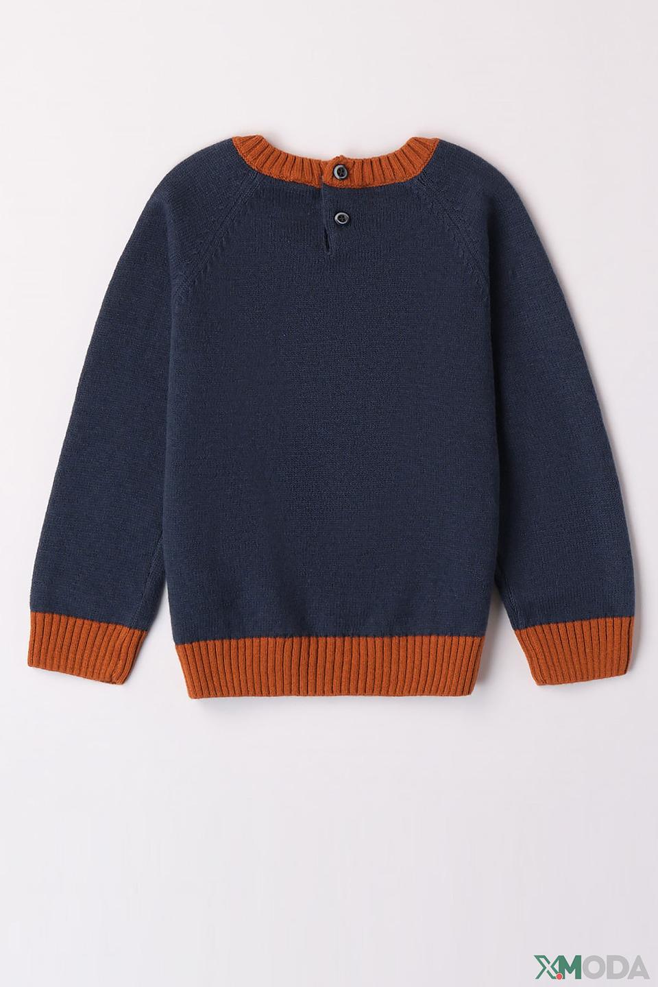 Джемпер Sarabanda с медведем синий