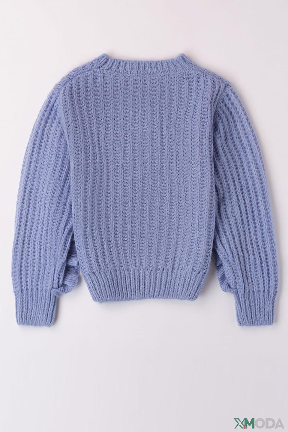 Джемпер Sarabanda дев. с рюшами голубой