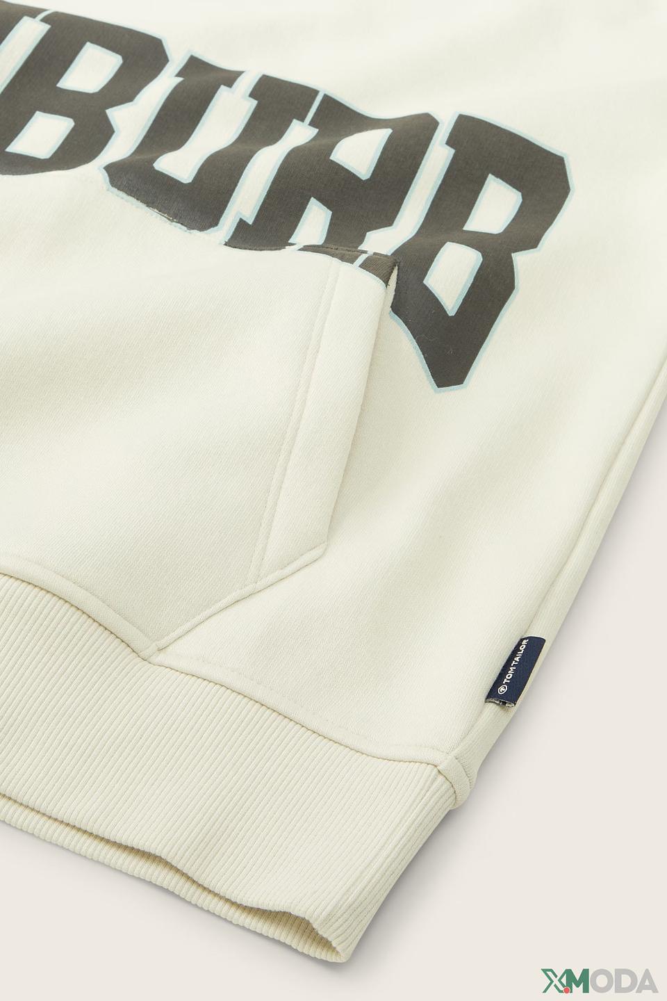 Свитшот Tom Tailor с надписью бежевый