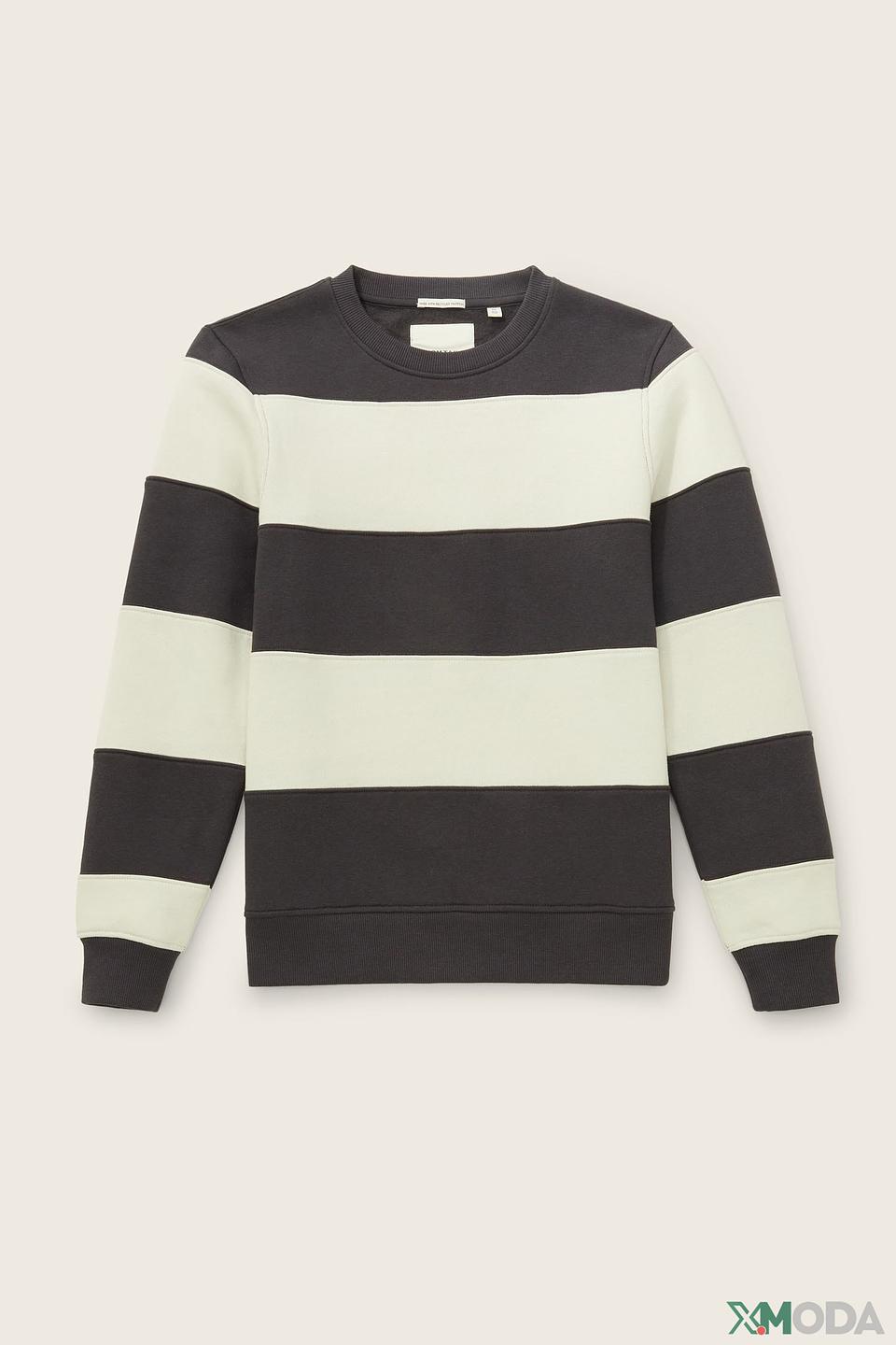 Свитшот Tom Tailor в полоску серый