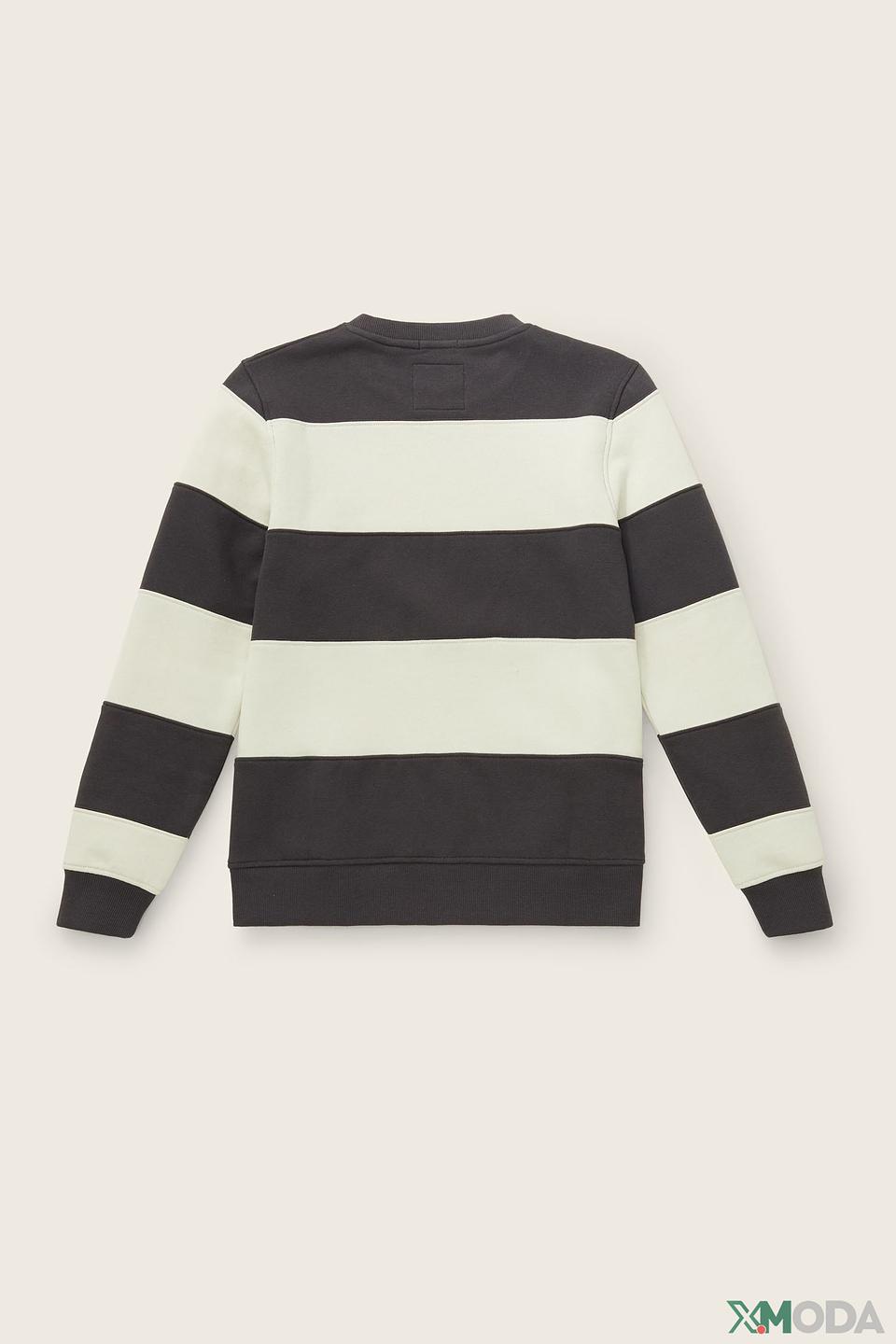 Свитшот Tom Tailor в полоску серый