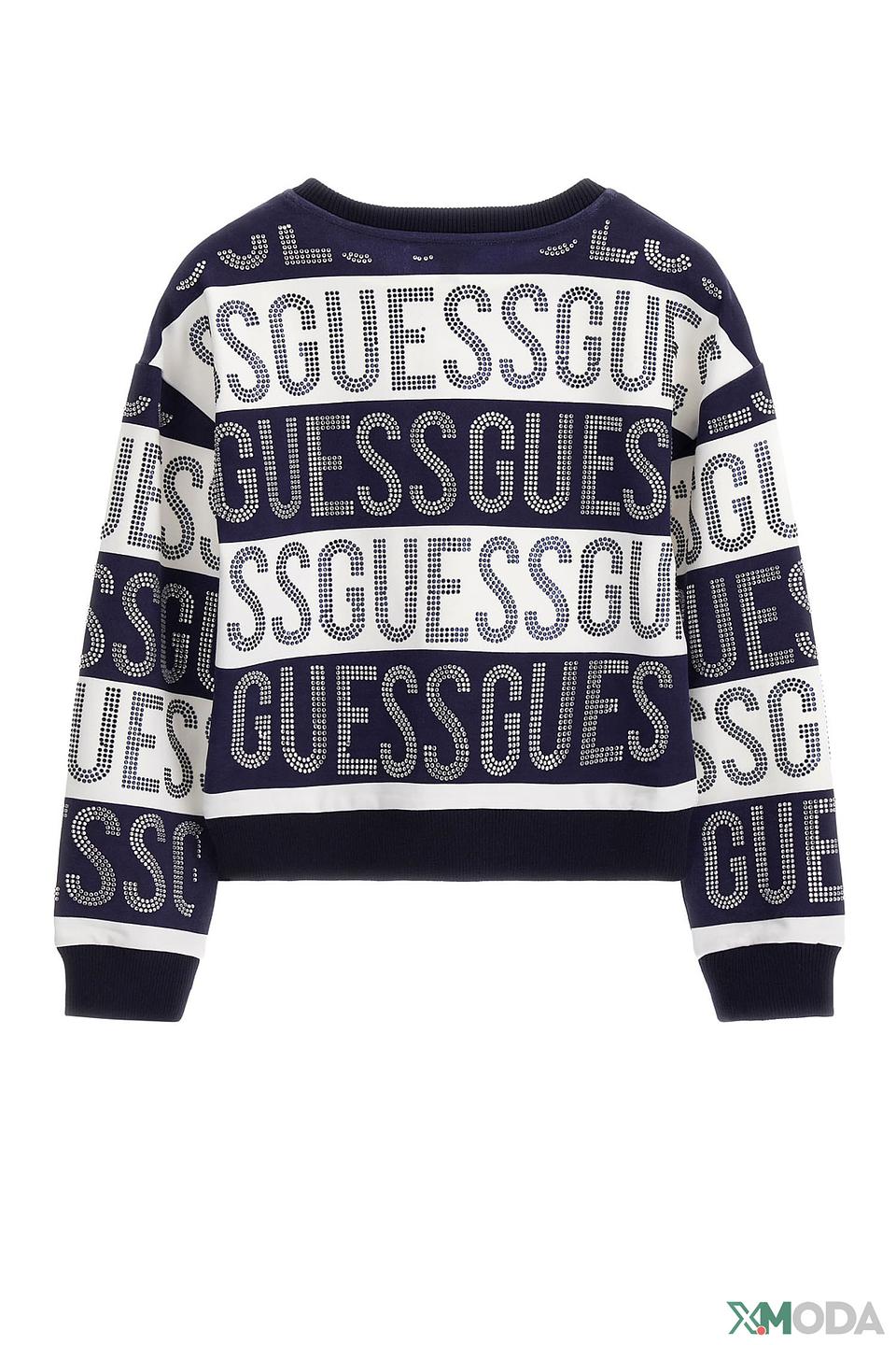 Джемпер Guess дев. с логотипом синий