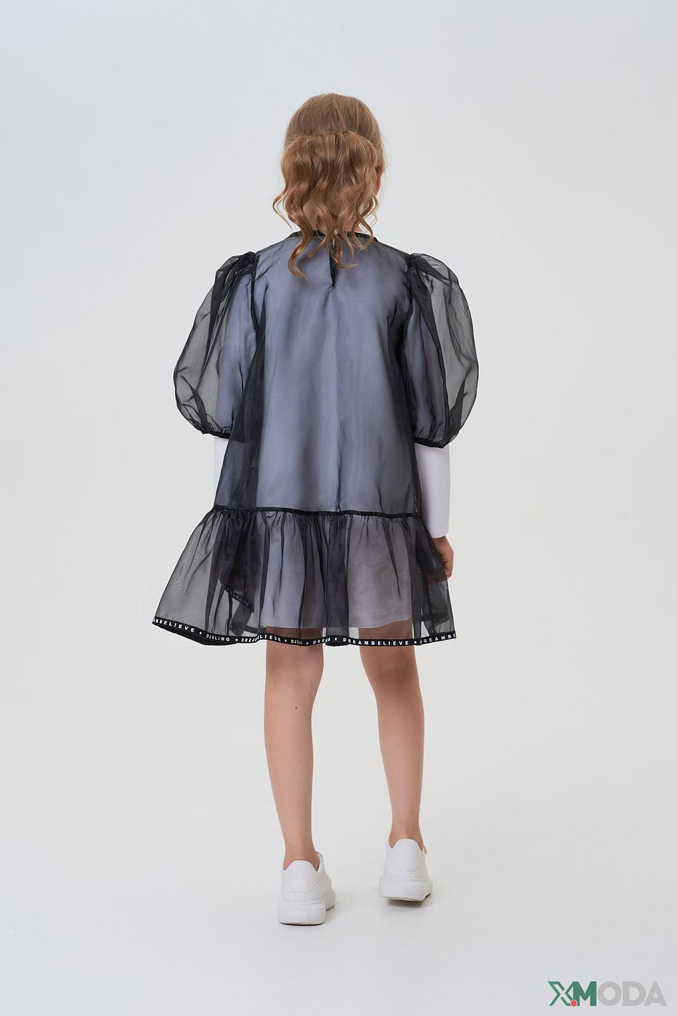 Платье Choupette с оборками серое