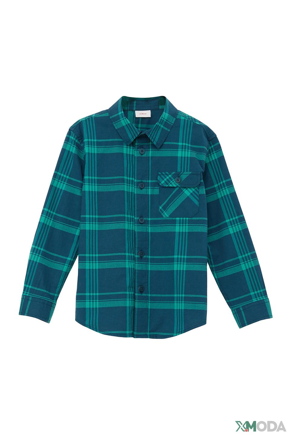 Рубашка s.Oliver в клетку бирюзовый