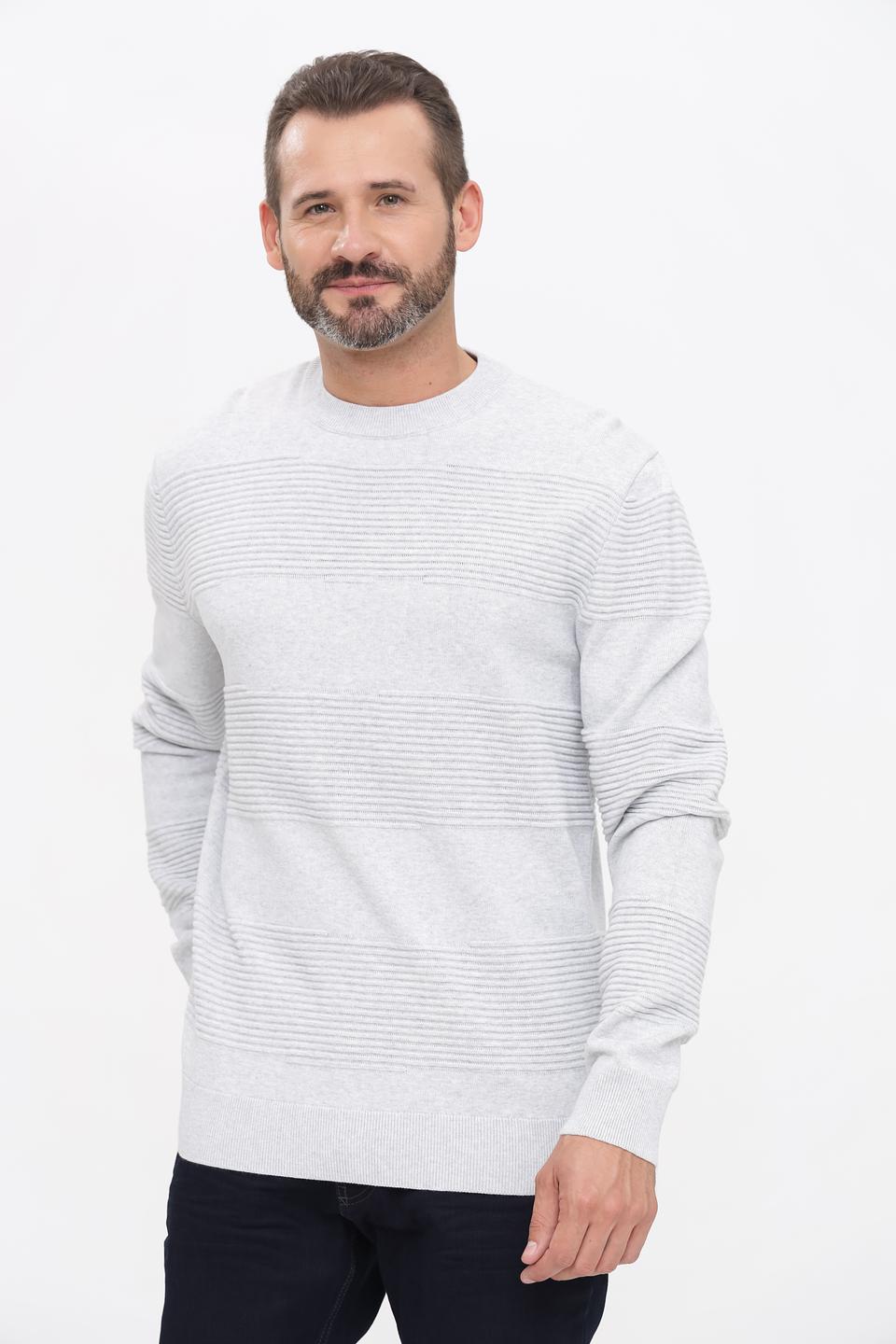 Джемпер Tom Tailor в полоску серый