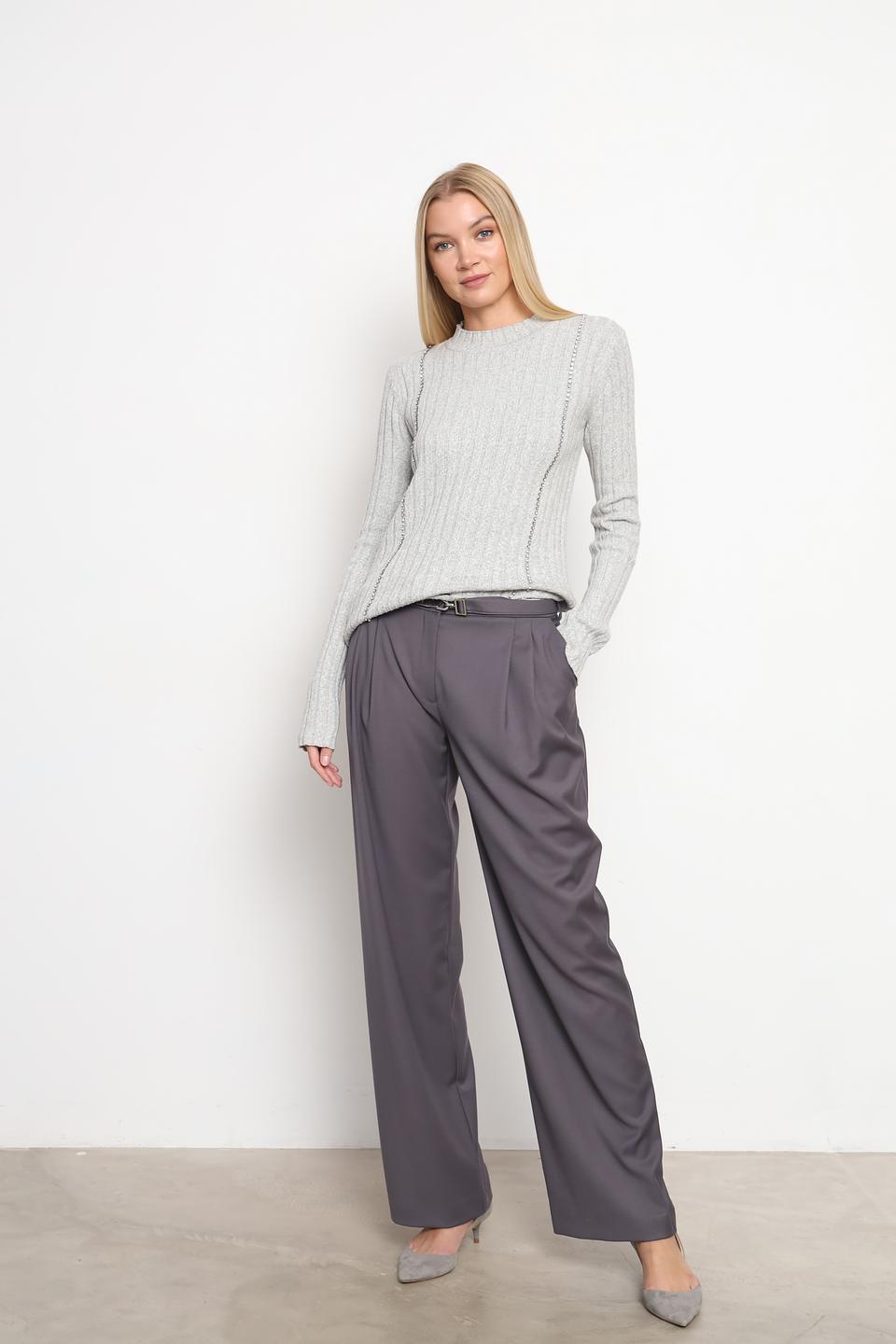 Джемпер Patrizia Pepe серый с цепями