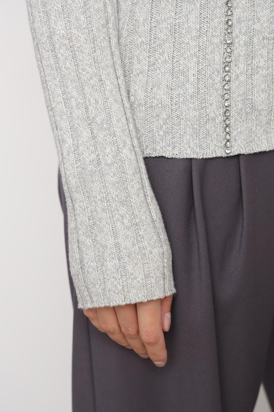 Джемпер Patrizia Pepe серый с цепями