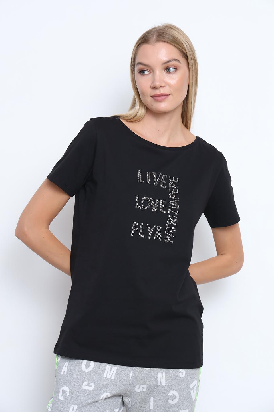 Футболка Patrizia Pepe с логотипом чёрная