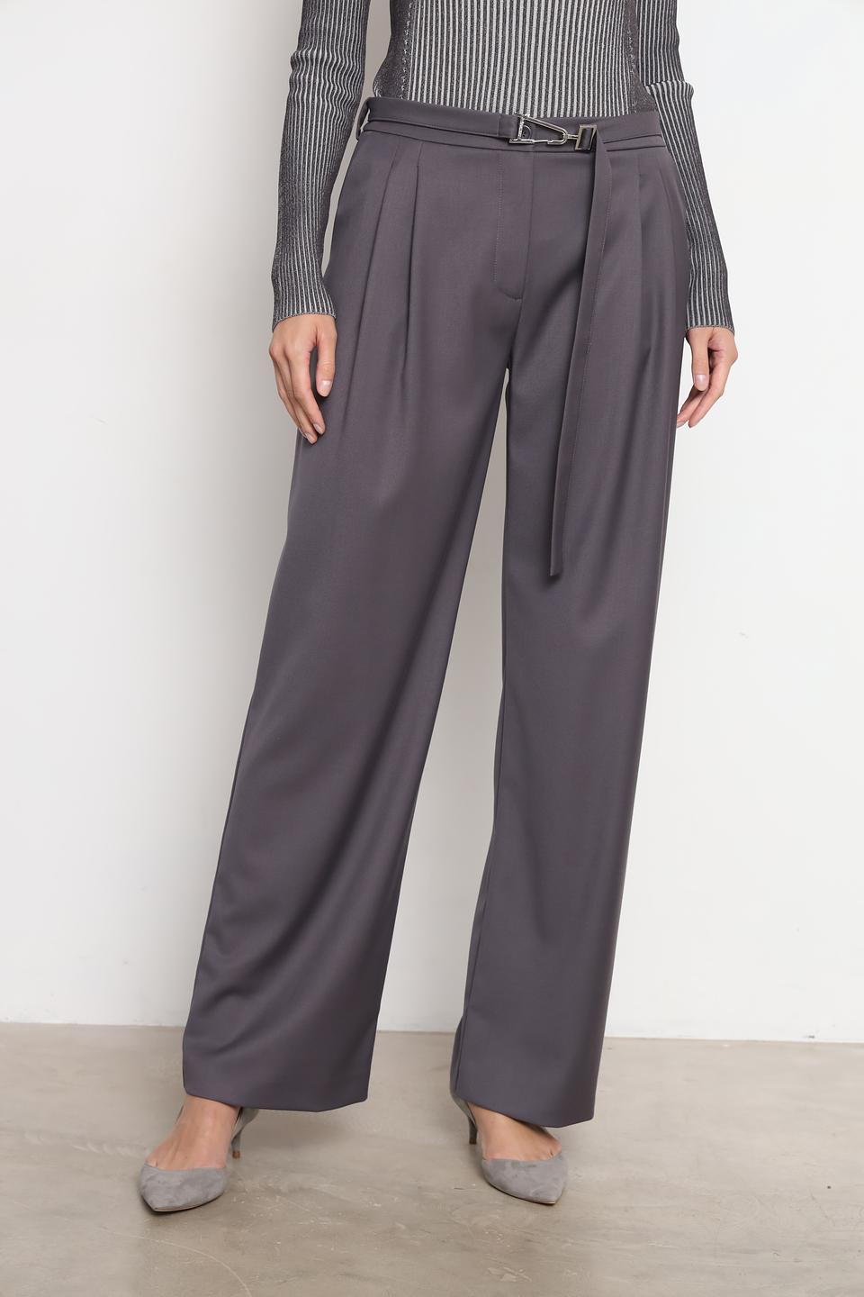 Брюки Patrizia Pepe серые широкие