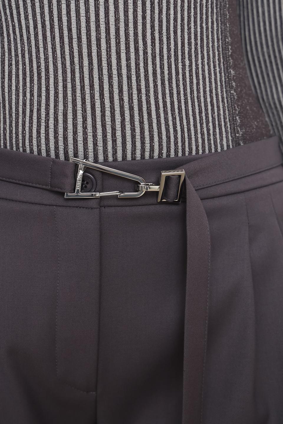 Брюки Patrizia Pepe серые широкие