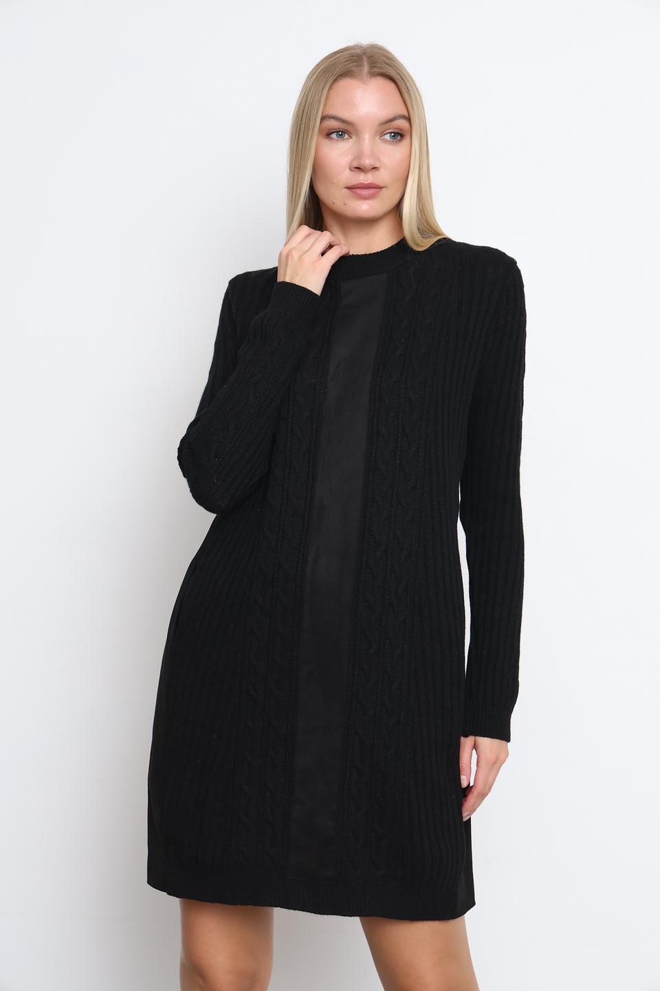 Платье Tricot Chic чёрное вязаное