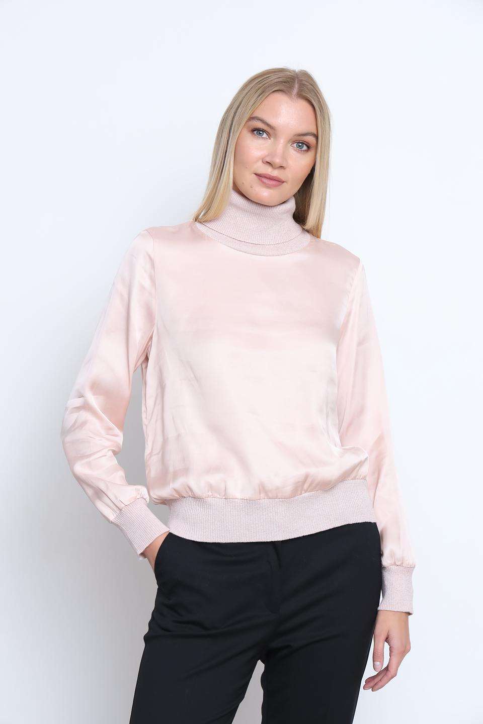 Водолазка Tricot Chic розовая с люрексом