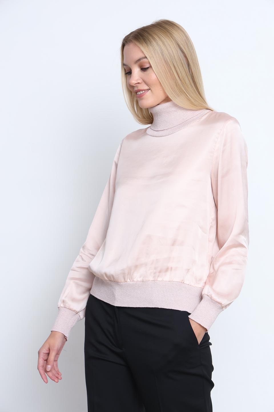 Водолазка Tricot Chic розовая с люрексом