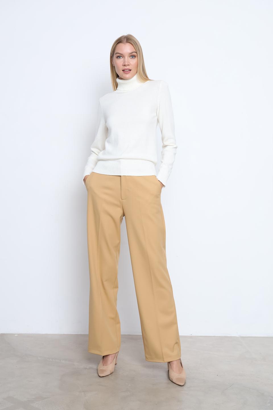 Брюки классические Rich and Royal бежевые