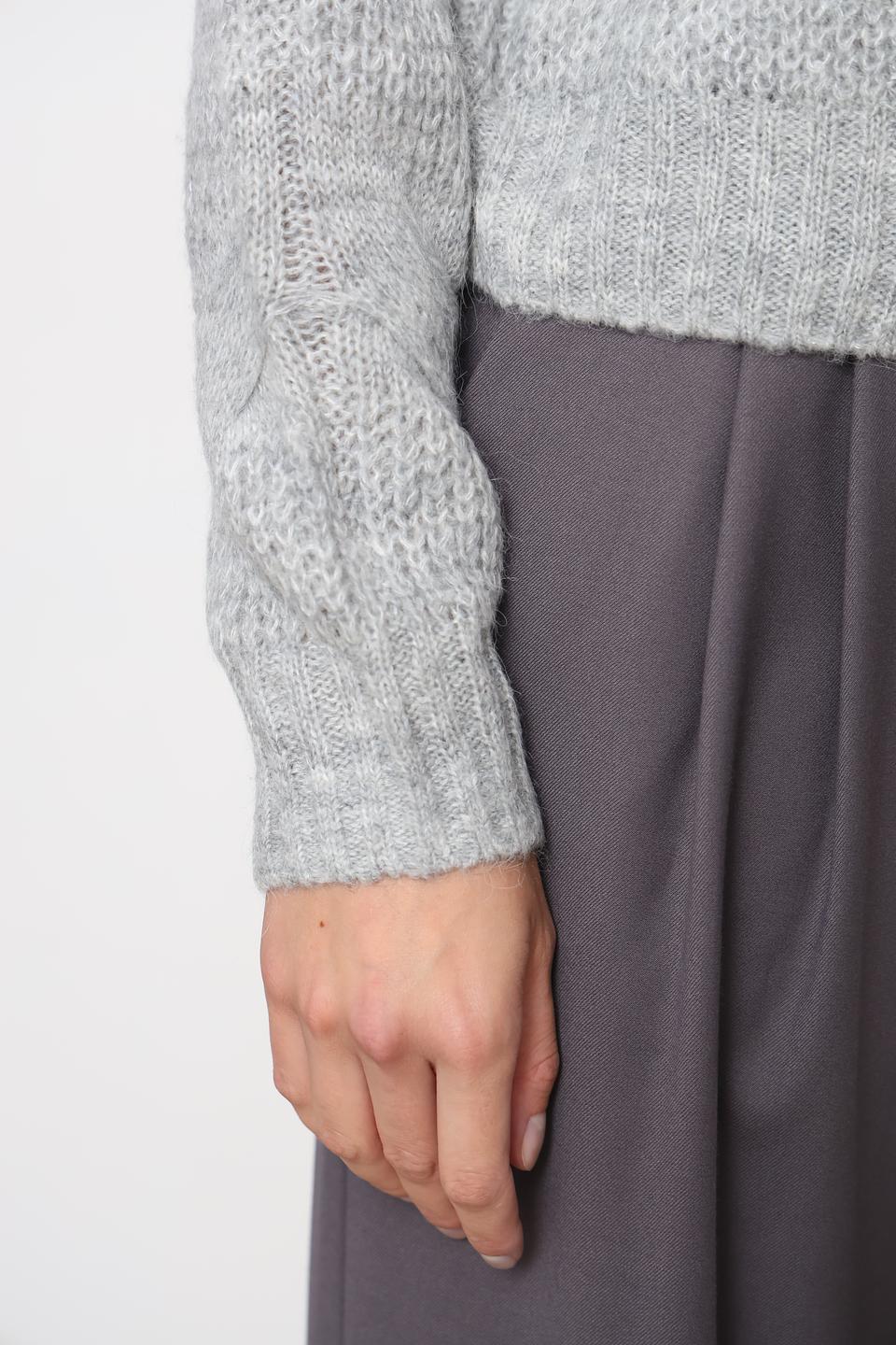 Пуловер Taifun с пайетками серый