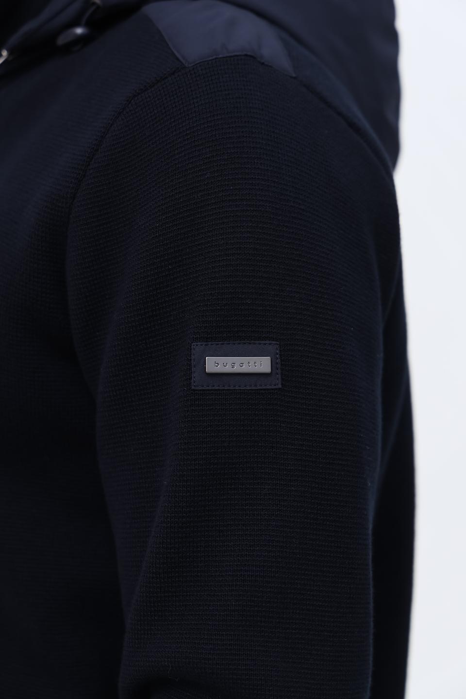 Кардиган Bugatti с капюшоном чёрный