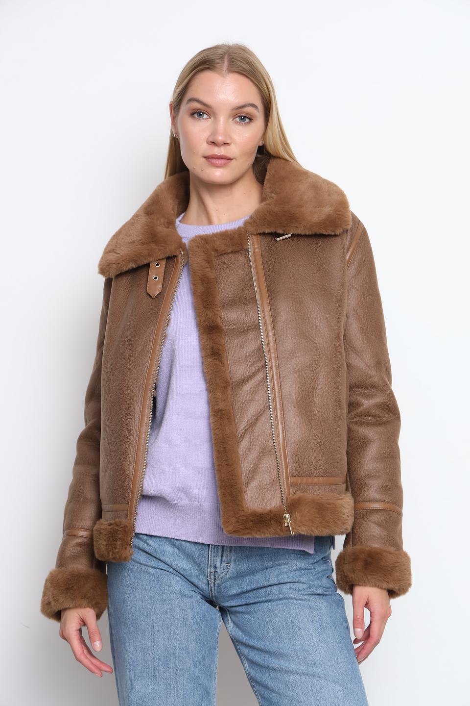 Куртка Taifun дублёнка коричневая