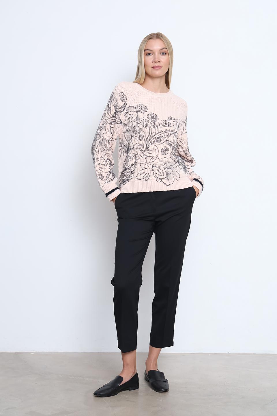 Пуловер Marc Cain с цветочным принтом