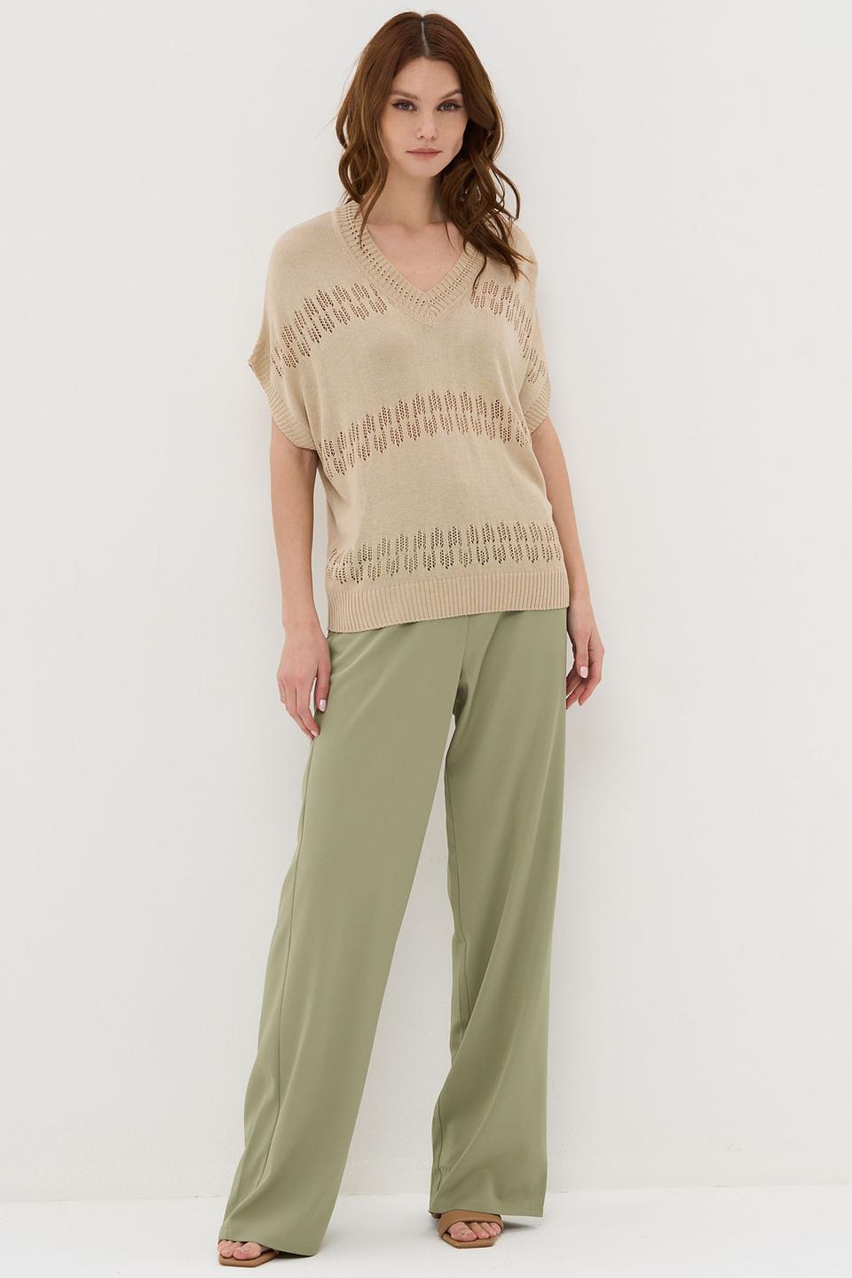 Джемпер VAY без рукавов бежевый