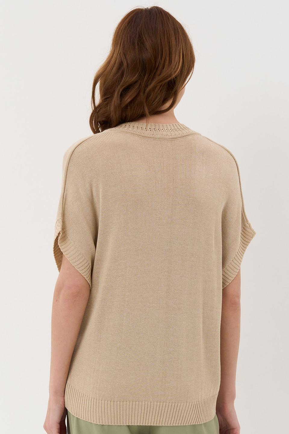 Джемпер VAY без рукавов бежевый