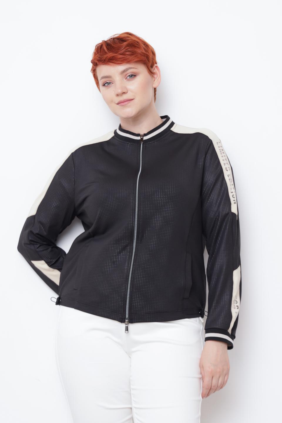 Жакет Tuzzi чёрный с бежевой отделкой