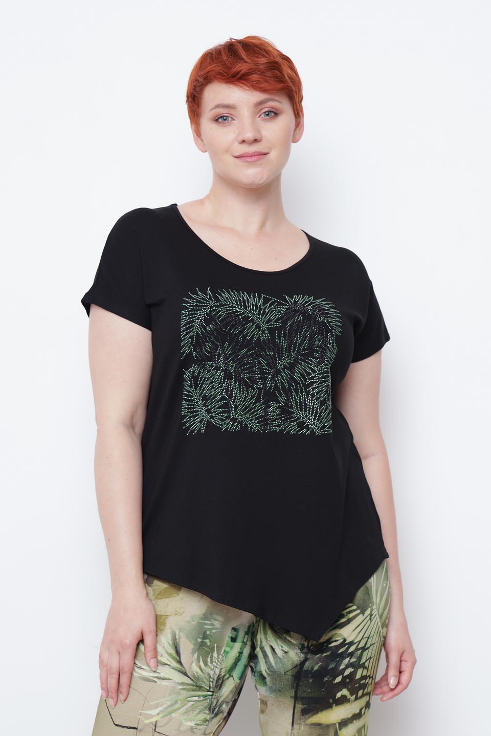 Футболка Doris Streich с принтом чёрная