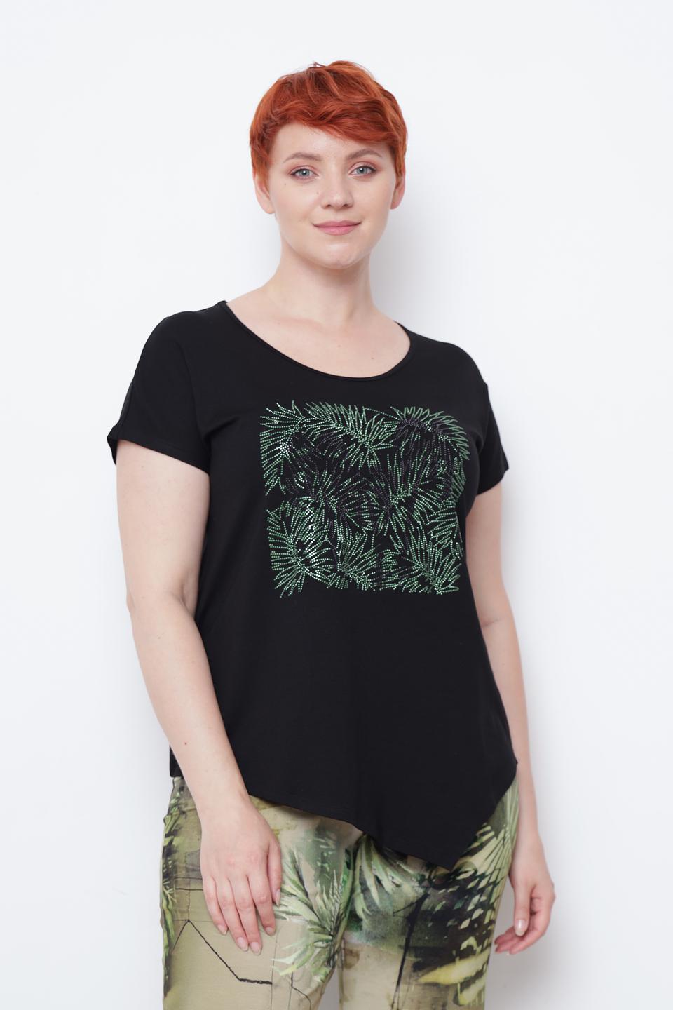 Футболка Doris Streich с принтом чёрная