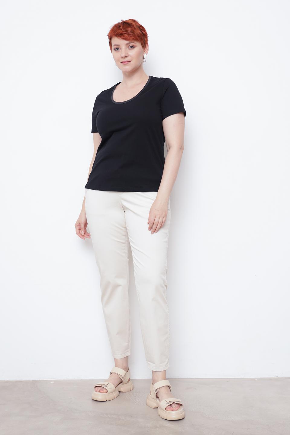 Футболка Taifun с отделкой черная