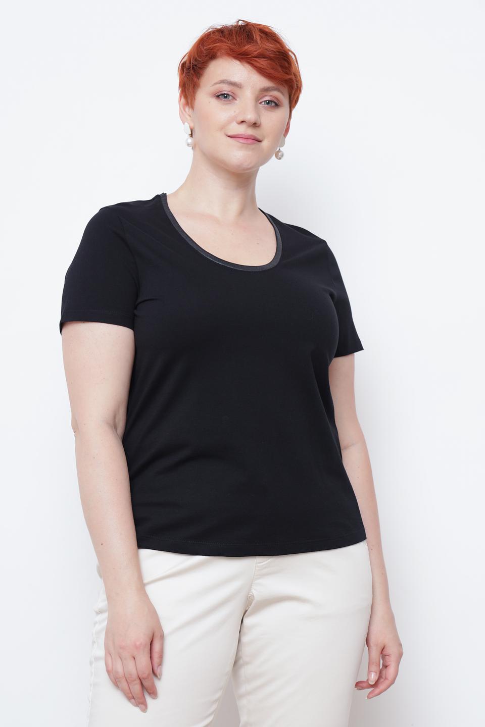 Футболка Taifun с отделкой черная