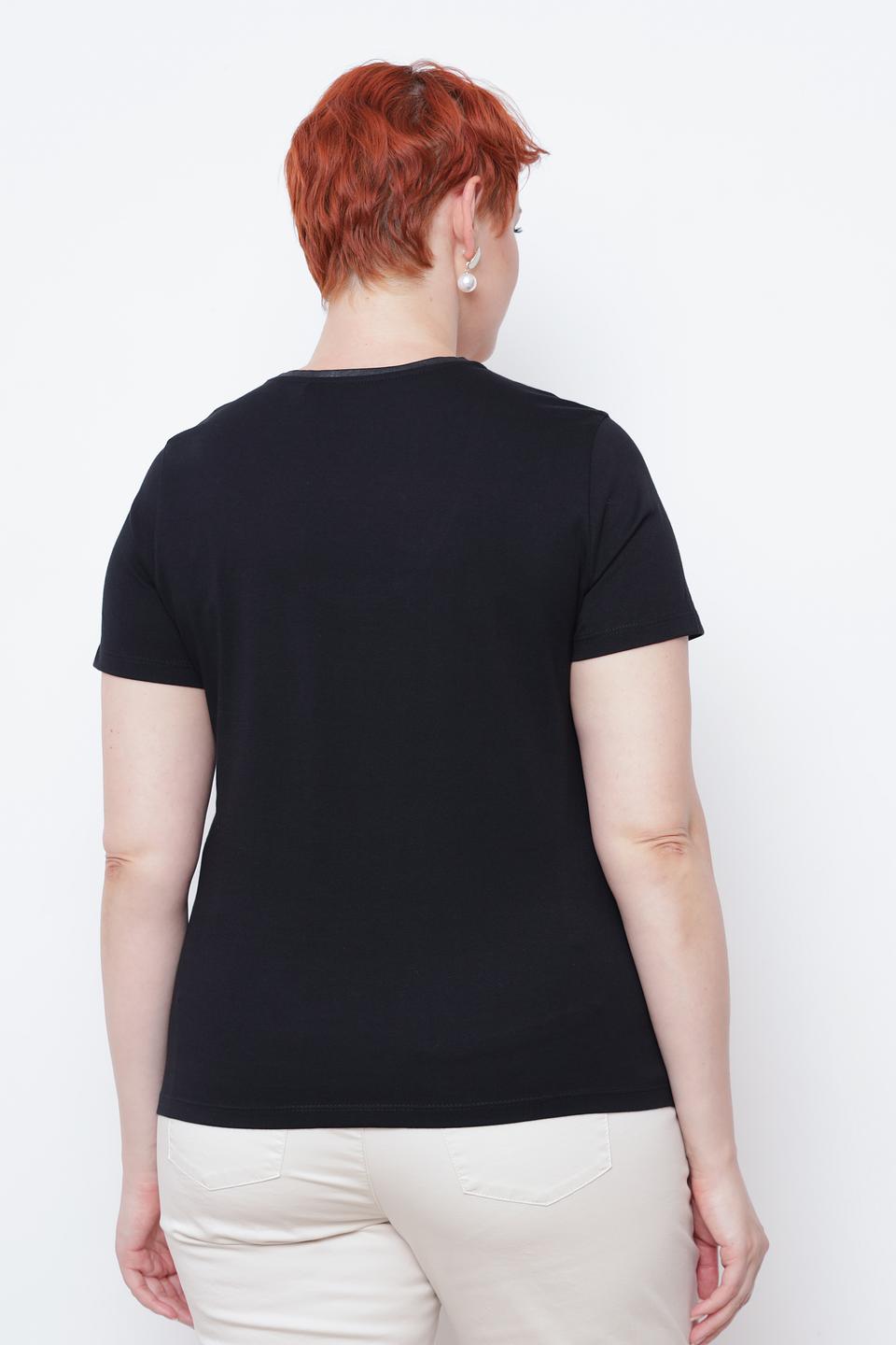 Футболка Taifun с отделкой черная