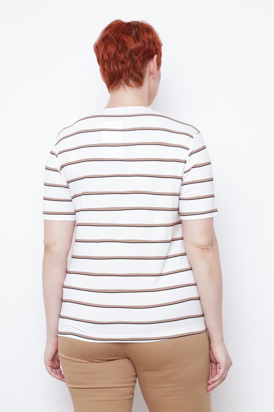 Блуза Frank Walder в полоску с принтом