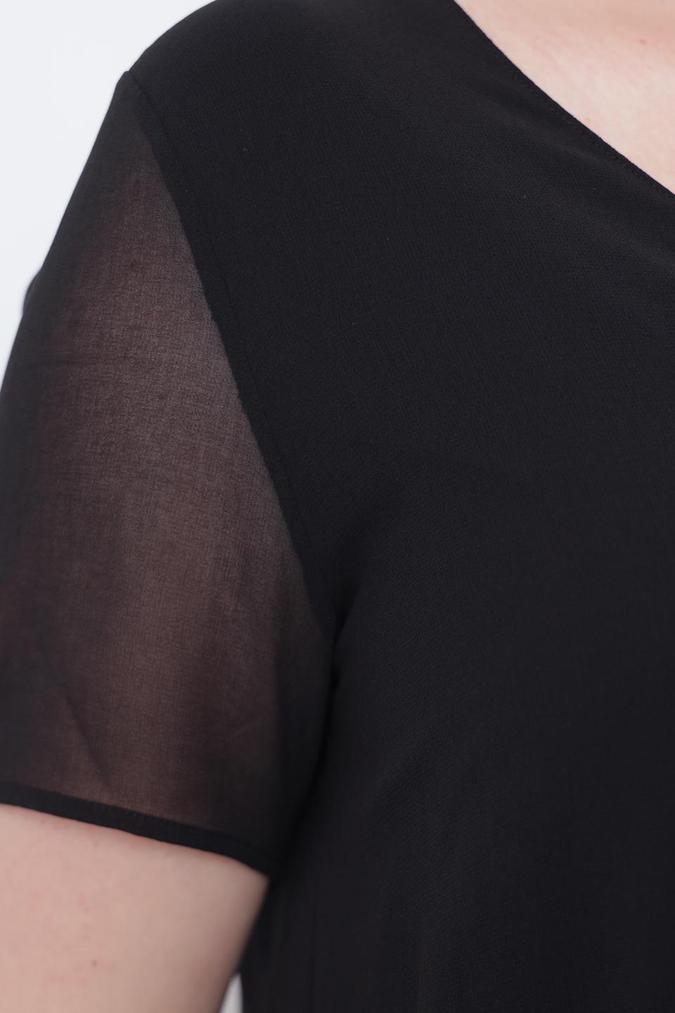 Блуза Taifun с рукавами из сетки чёрная