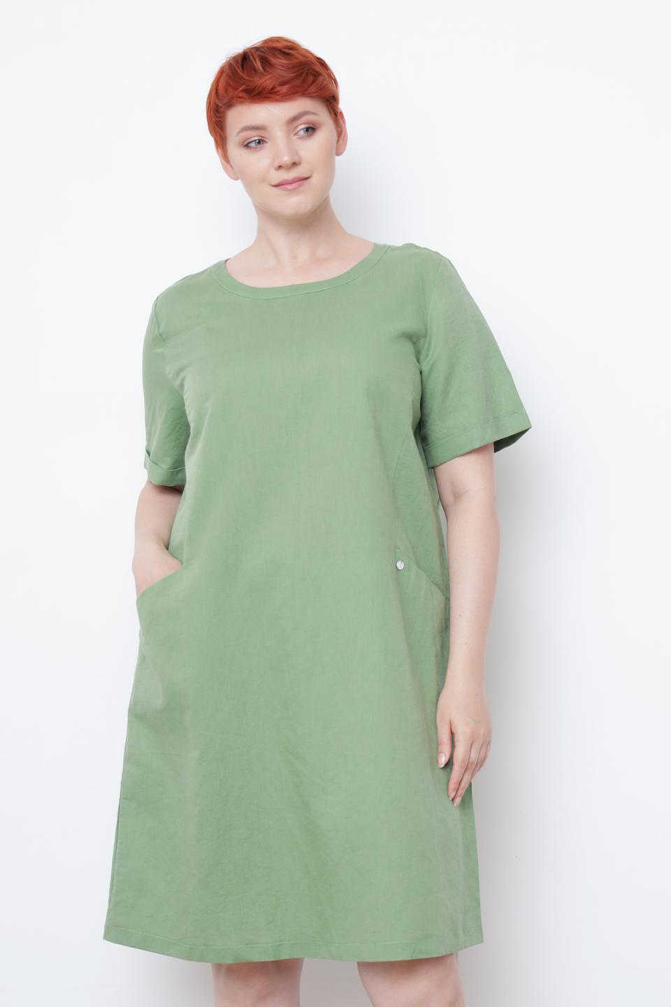 Платье Frapp оливковое