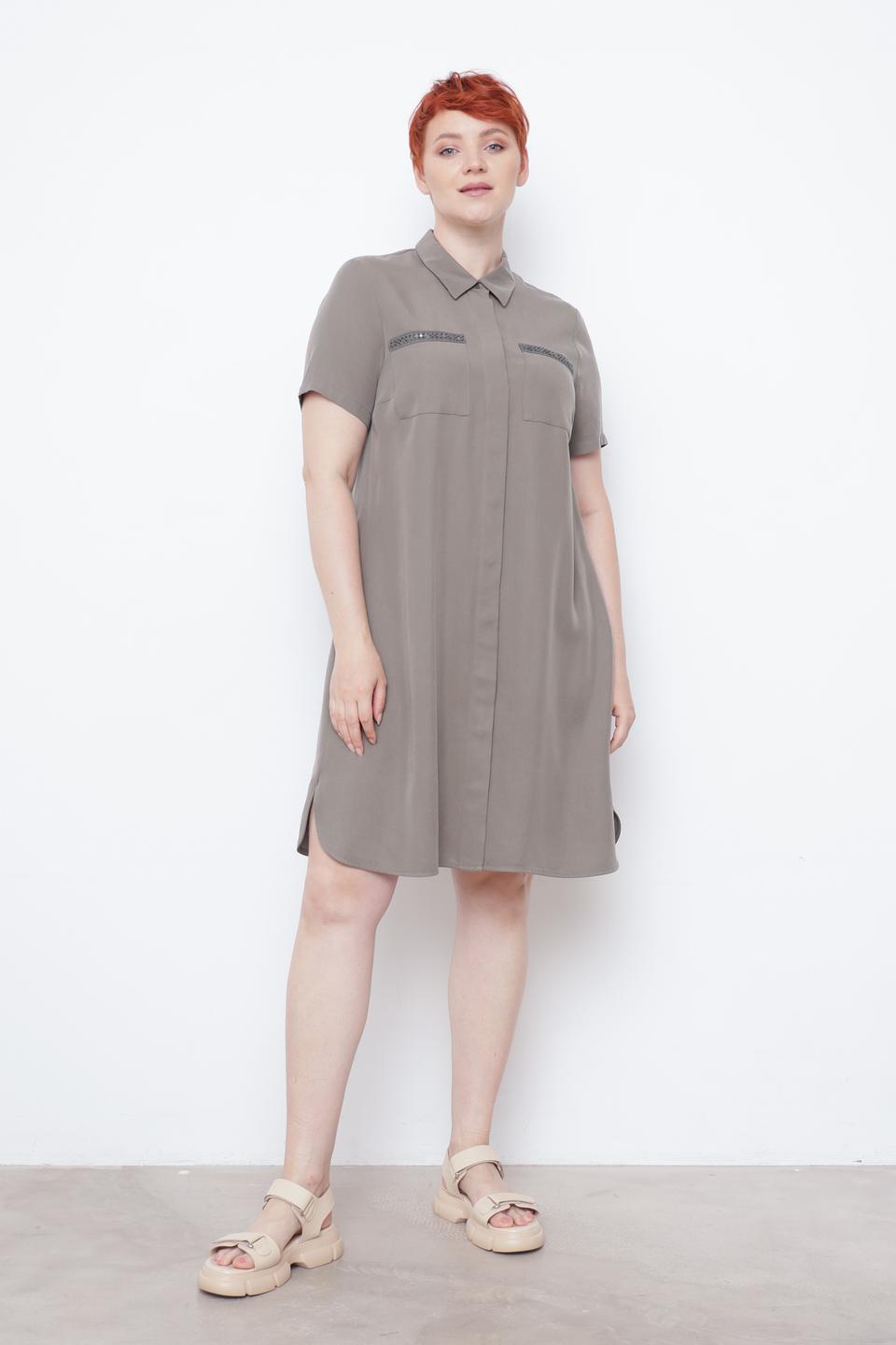 Платье рубашка Thomas Rabe серое