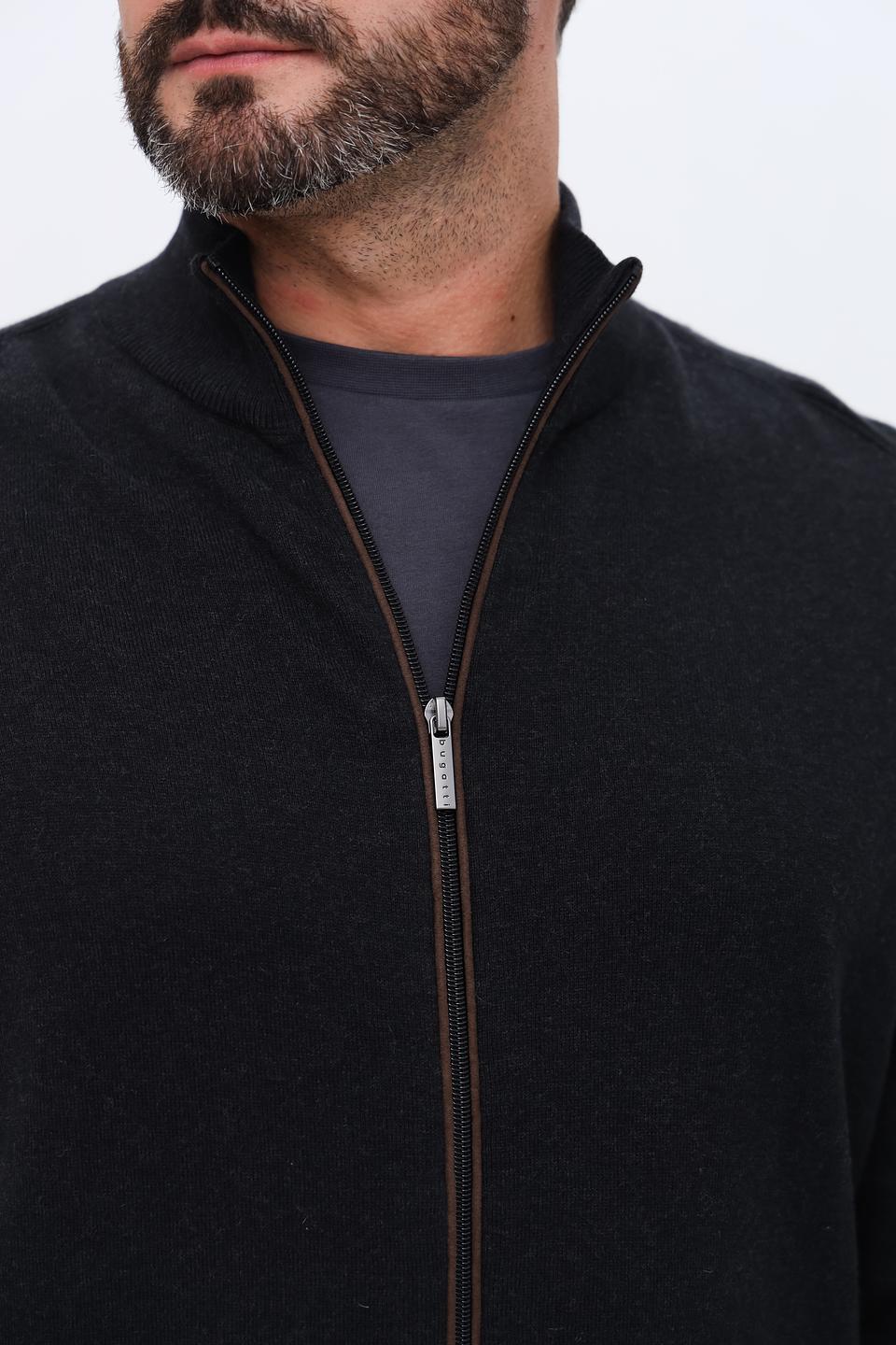 Кардиган Bugatti чёрный на молнии