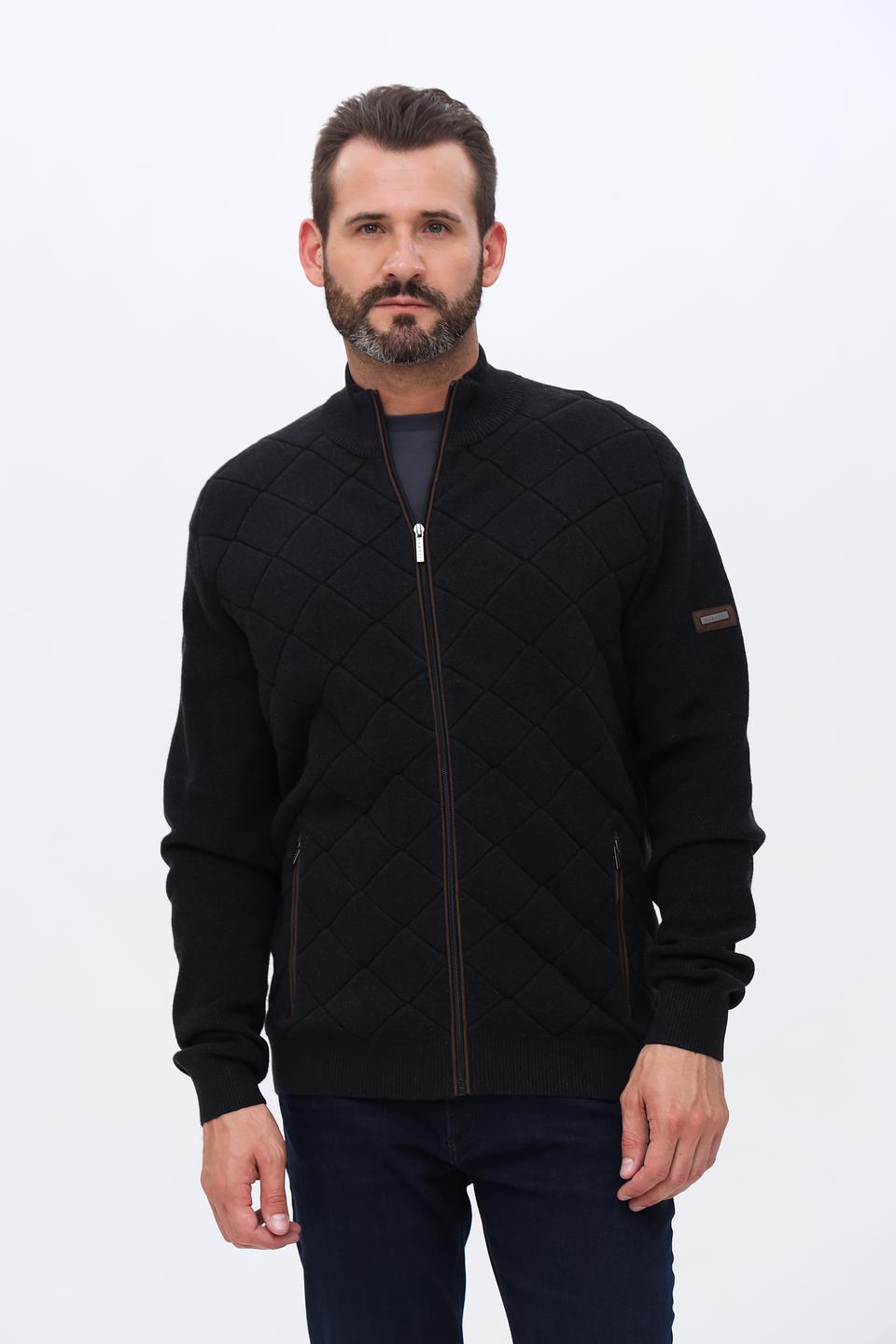 Кардиган Bugatti чёрный на молнии