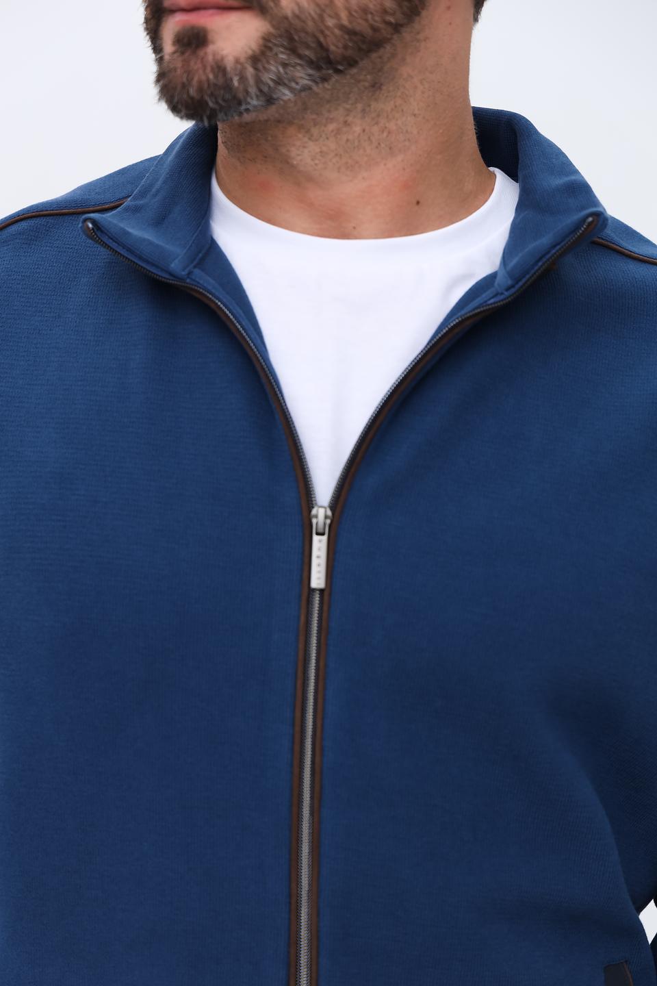 Кардиган Bugatti синий на молнии