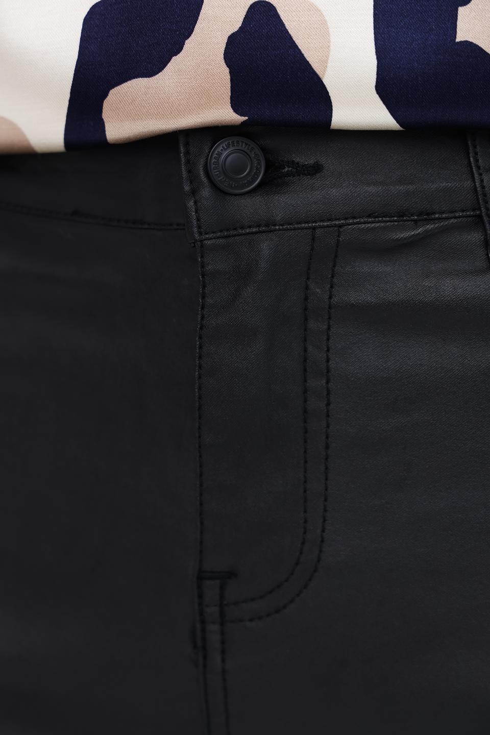 Джинсы Broadway эффект кожи чёрные