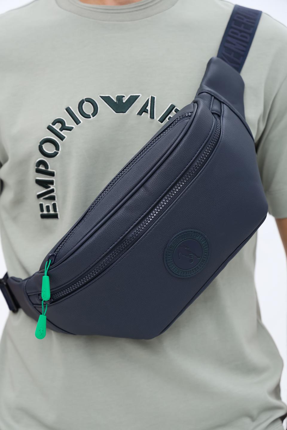 Сумка Bikkembergs поясная синяя