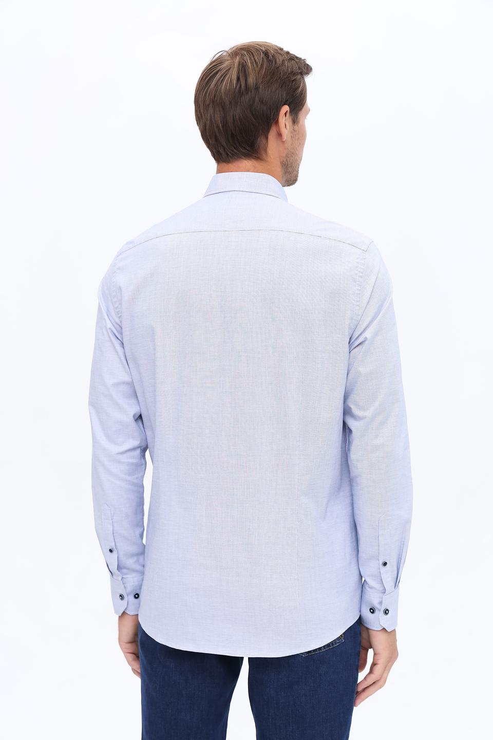 Рубашка Bugatti голубая приталенная