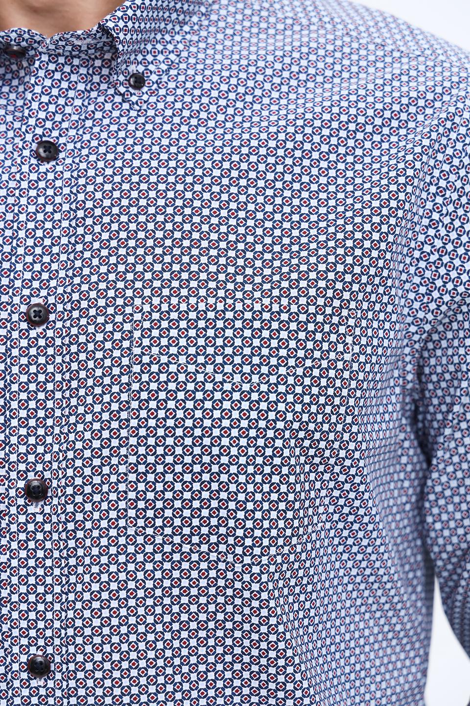 Рубашка Bugatti приталенного кроя в мелкий рисунок