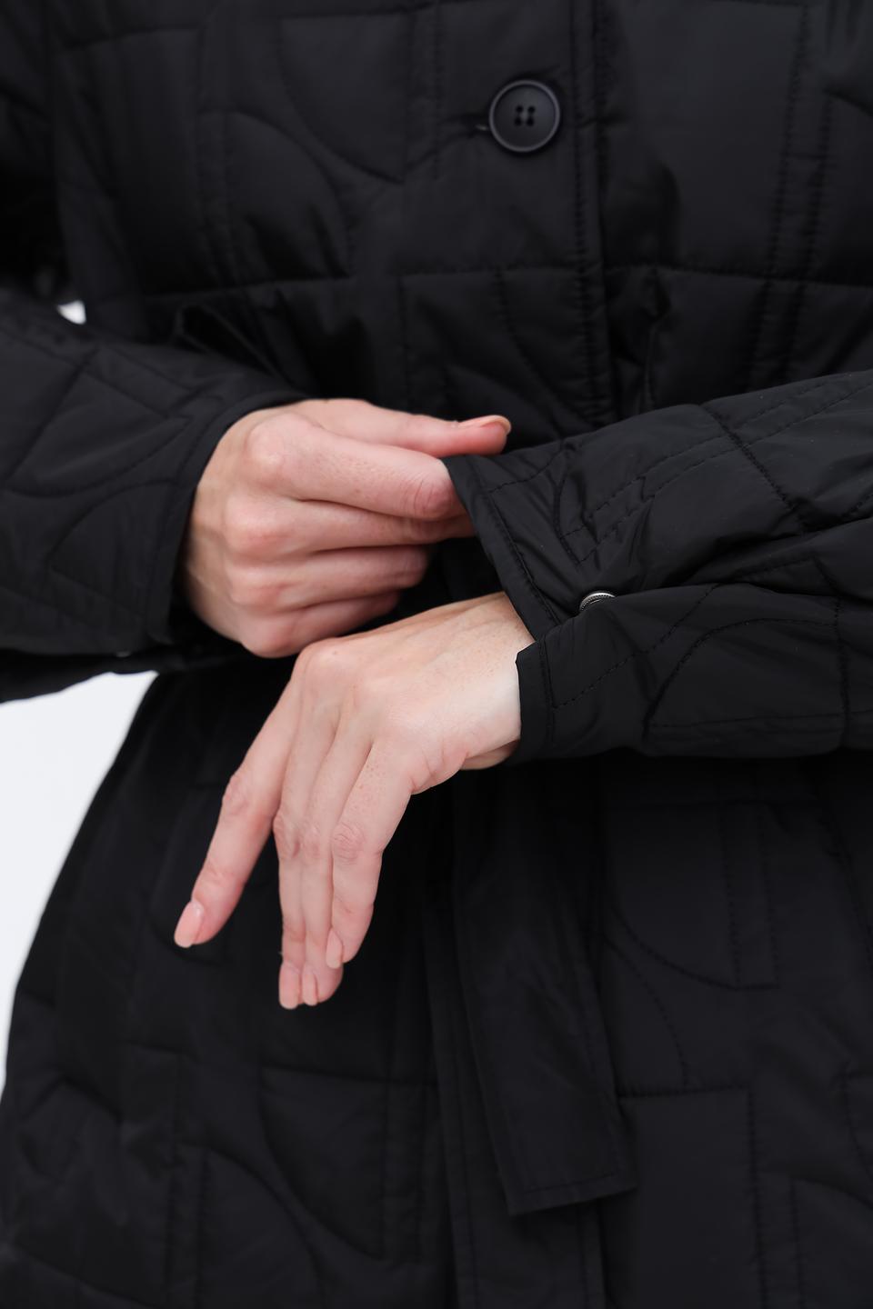 Пальто Taifun стеганое чёрное