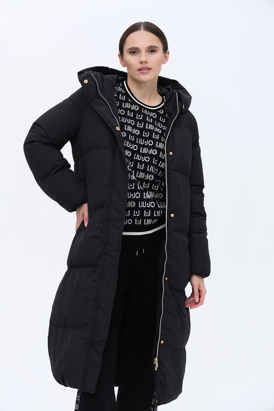 Пальто Electra style чёрное стеганое