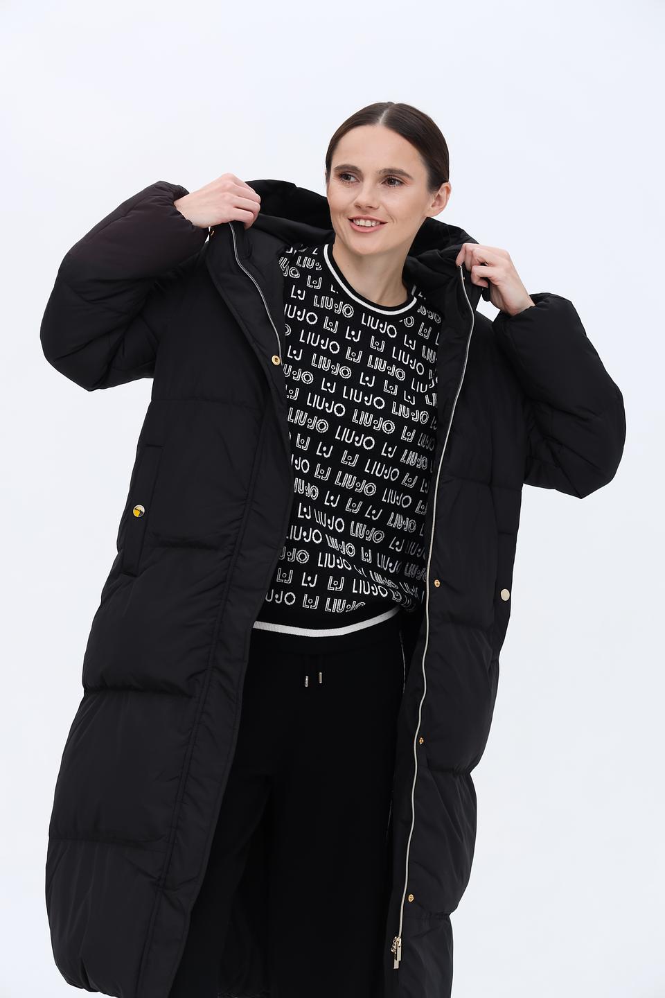 Пальто Electra style чёрное стеганое