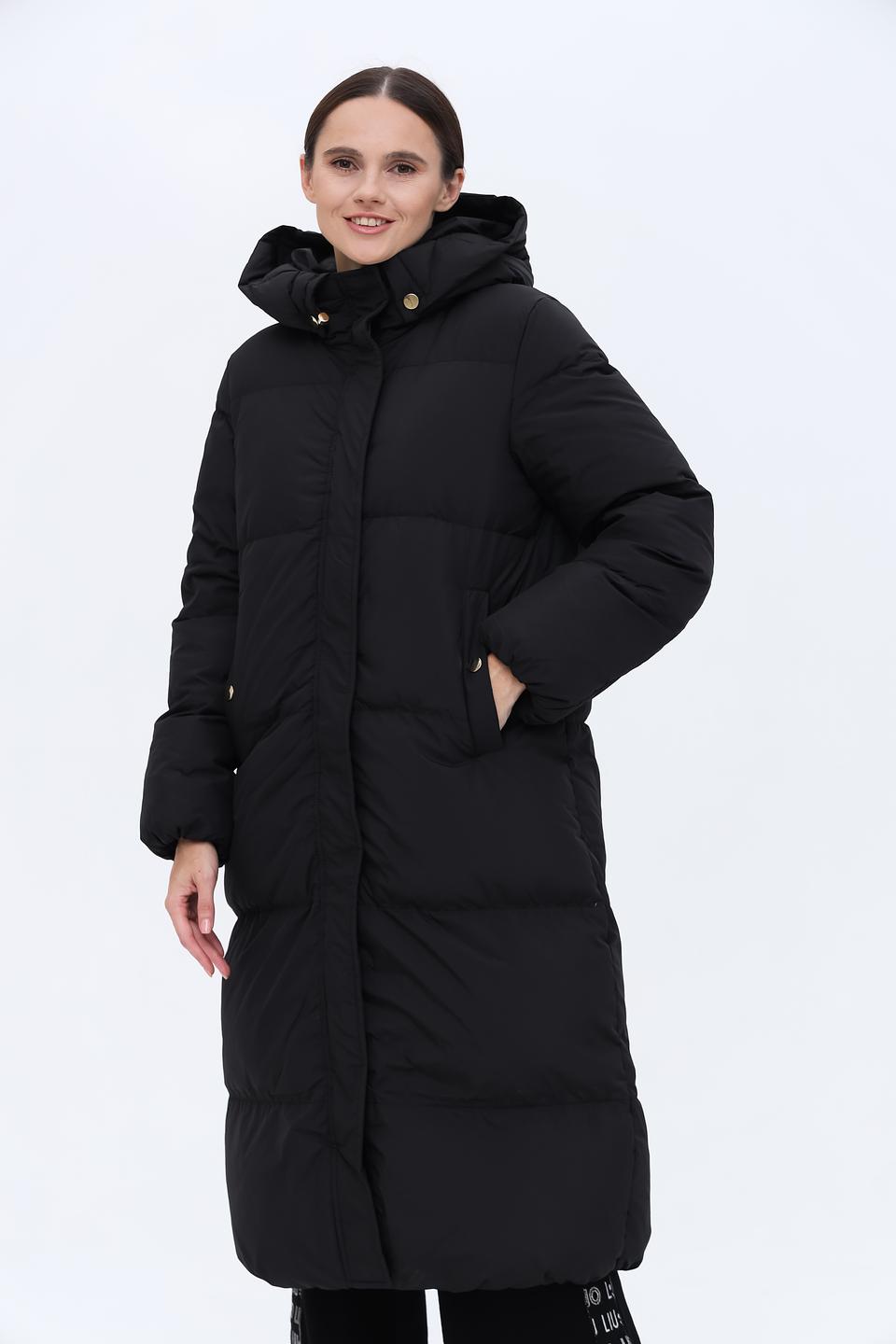 Пальто Electra style чёрное стеганое