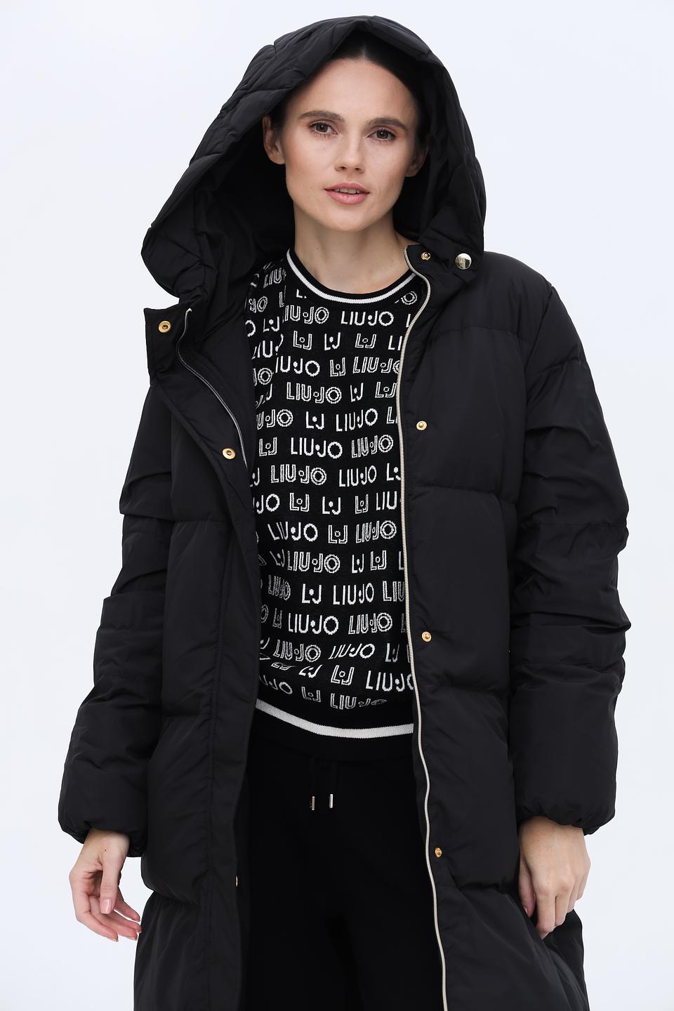 Пальто Electra style чёрное стеганое