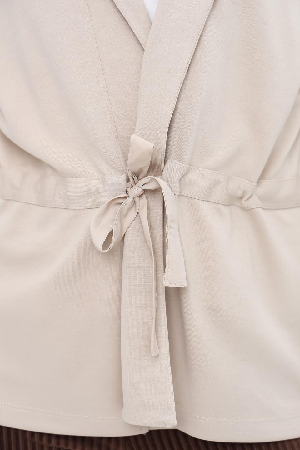 Жакет Bianca с завязкой бежевый
