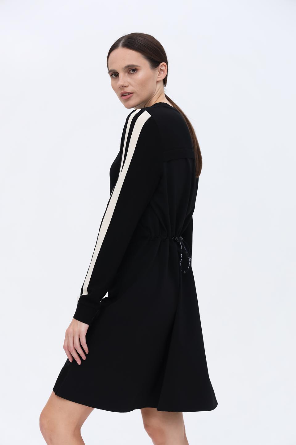 Платье Marc Cain Sports чёрное с полосками