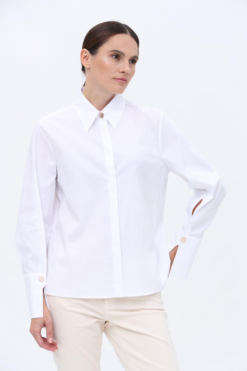 Рубашка Luisa Cerano белая с манжетами