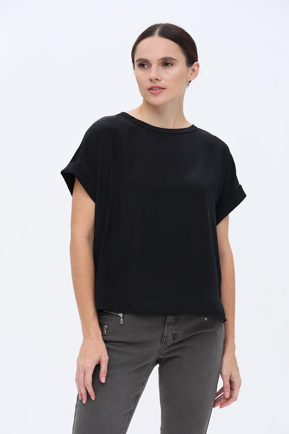 Блуза Luisa Cerano чёрная с рукавами-крылышками